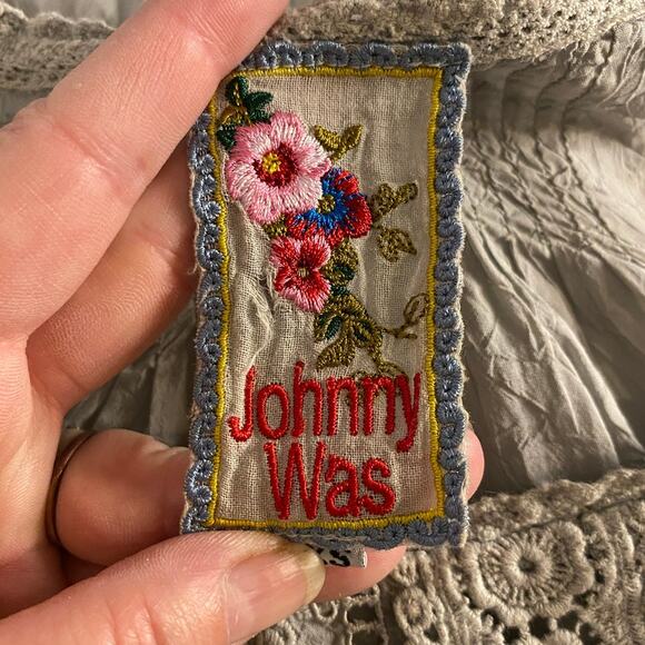 Johnny Was Boho Chic Crochet Lace Tunic Dress Gray XS - Picture 4 of 7